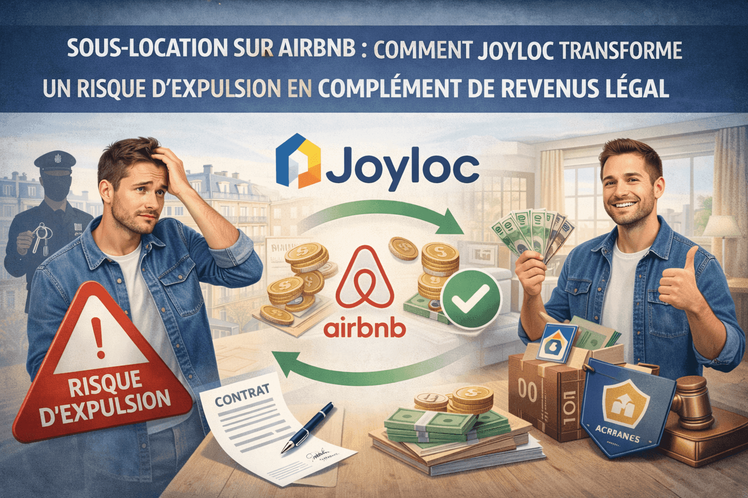 Sous-location sur Airbnb : Comment Joyloc transforme un risque d'expulsion en complément de revenus légal
