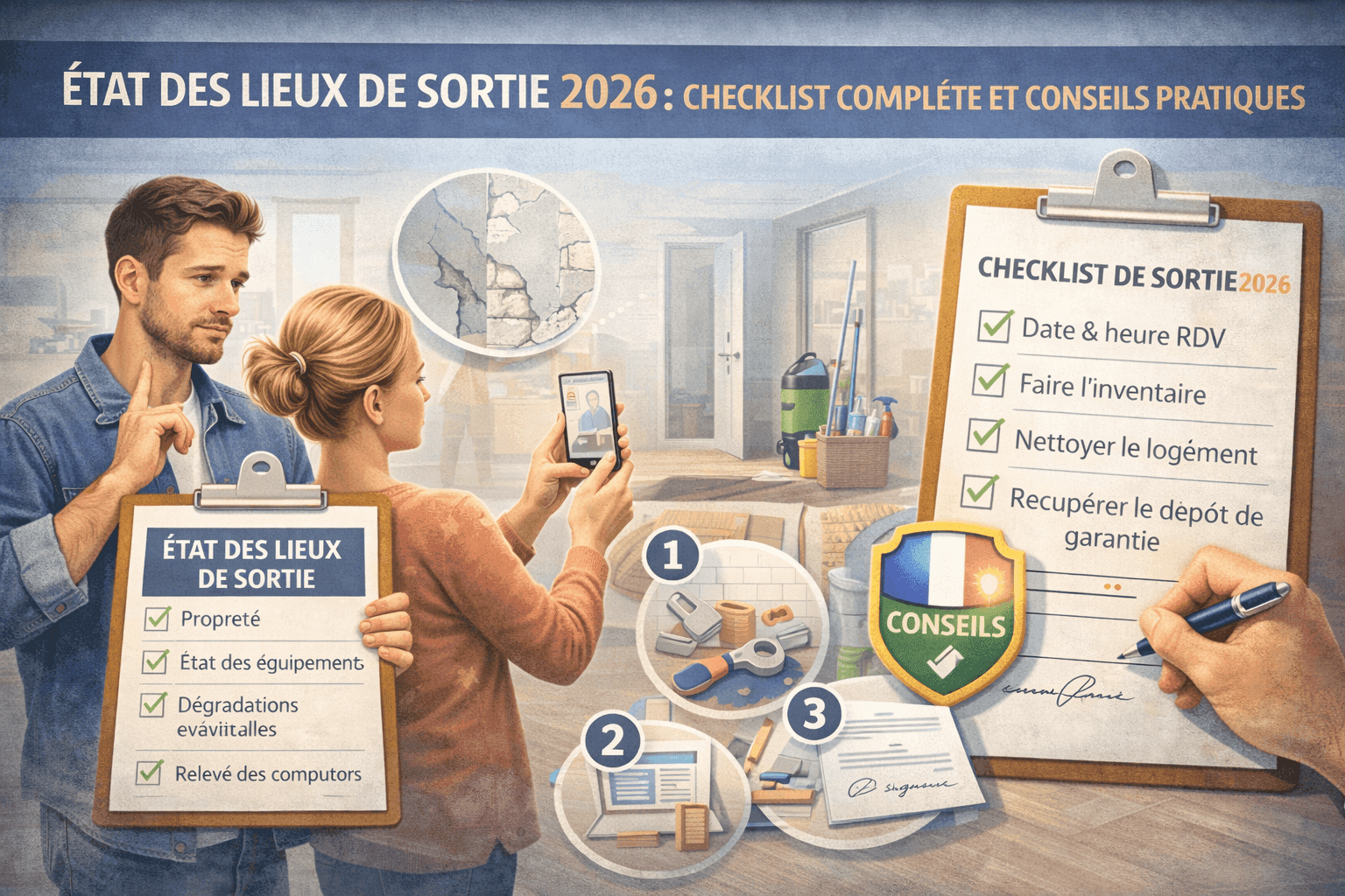 État des lieux de sortie : le guide complet pour ne rien oublier