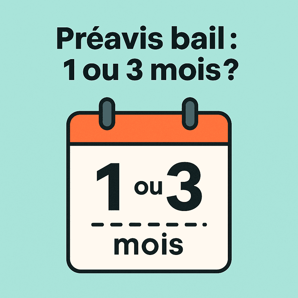 Préavis de bail : 1 mois ou 3 mois ? Tout savoir selon votre situation