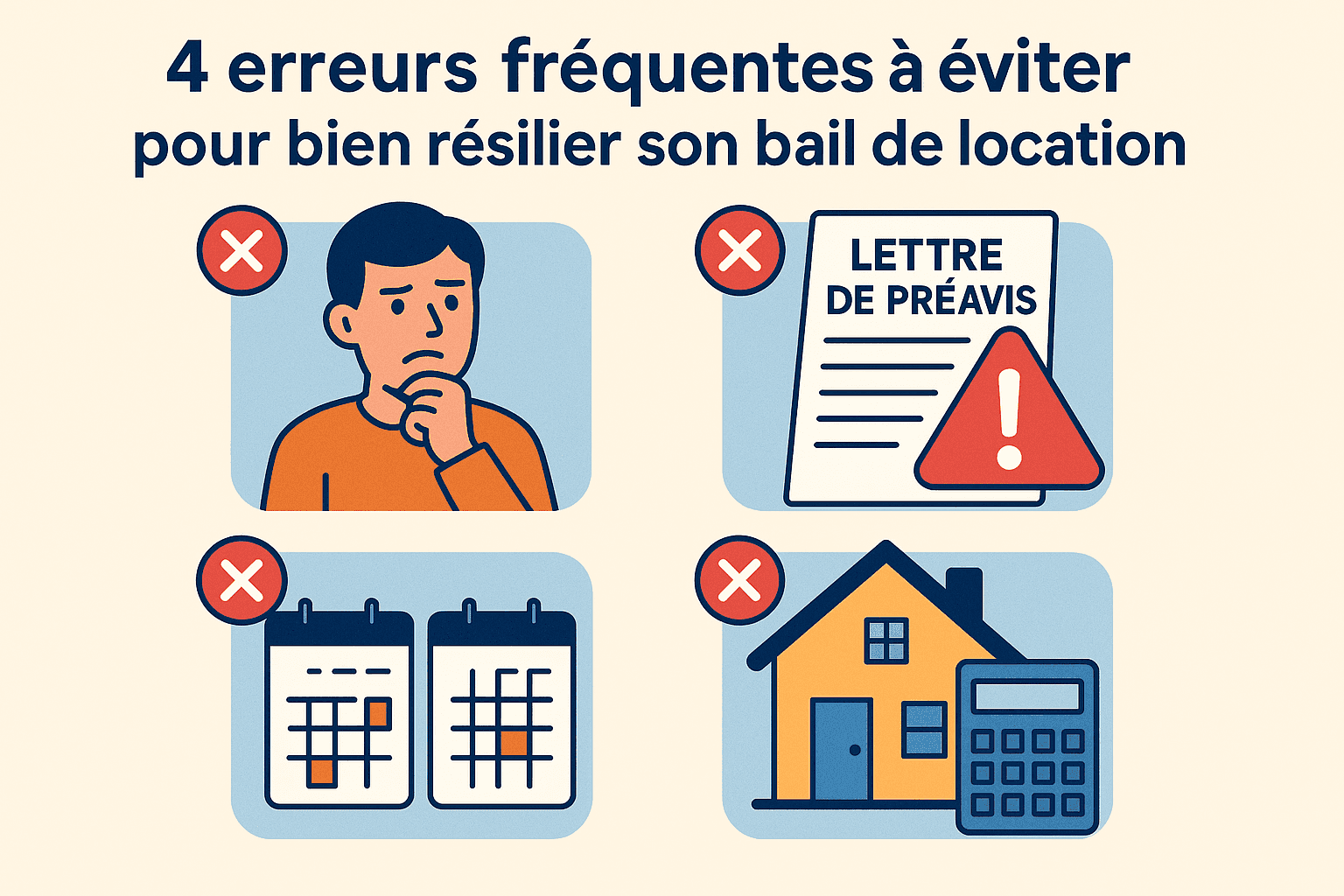 4 erreurs fréquentes à éviter pour bien résilier son bail de location